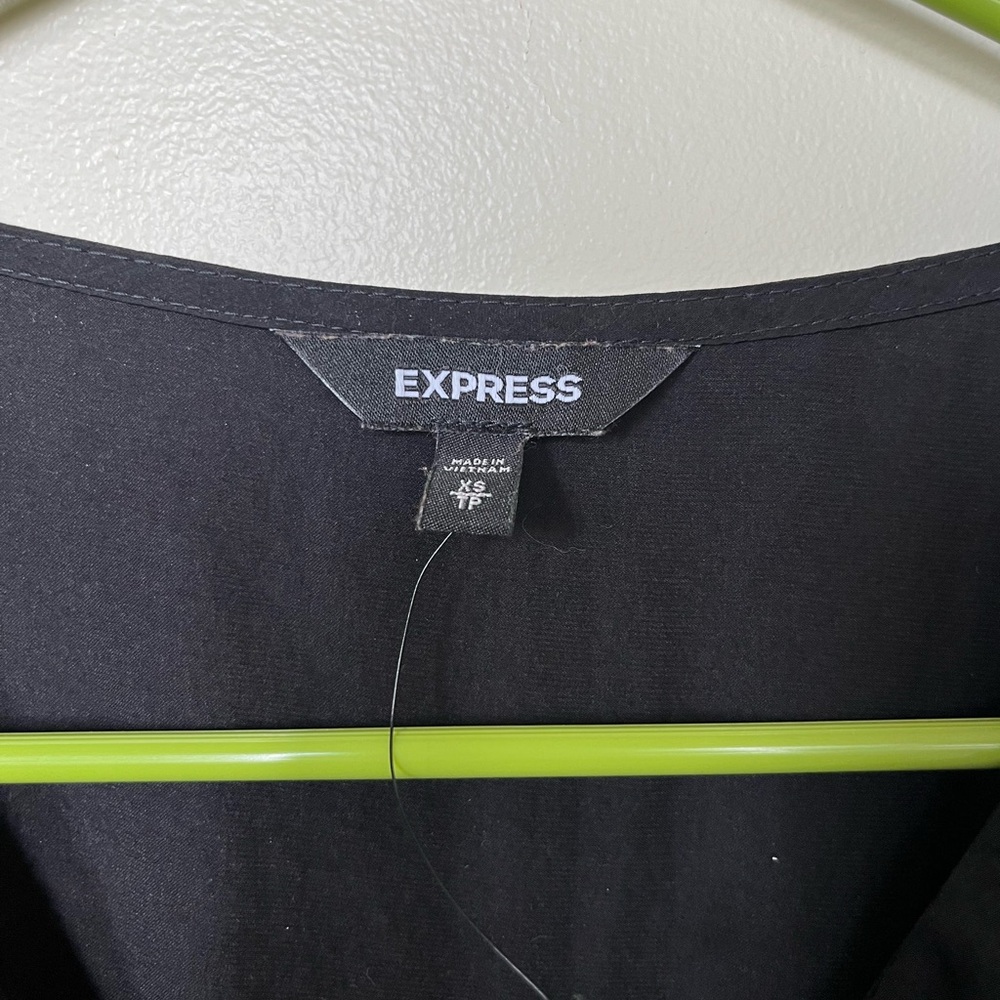 Express Ruffle Mini Black Dress - Picture 3 of 3